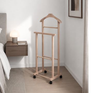 INDOSSATORE DOPPIO DA CAMERA IN LEGNO NATURALE 