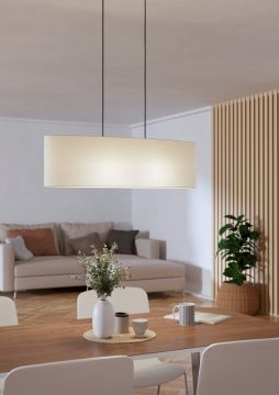 LAMPADARIO FEBRES NERO/BIANCO 78X110CM - 2XE27 60W