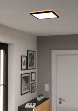 PLAFONIERA A LED ROVITO NERO 29X29CM - 13.4W 2700/4000/6500K 1780lm 
