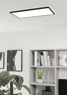 PLAFONIERA A LED ROVITO NERO/BIANCO 57X30 H. 2.95CM- 17.2W 2700/4000/6500K 2580lm