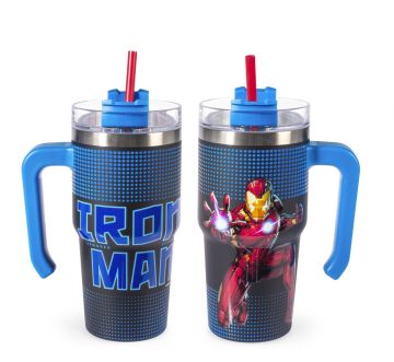 TAZZA TERMICA CON CANNUCCIA INOX IRONMAN ARMORED 0.6LT IN ACCIAIO INOX