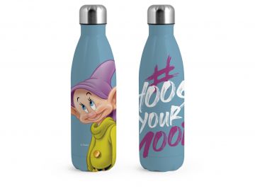 BORRACCIA TERMICA IN ACCIAIO INOX 0.50LT 27X7CM CUCCIOLO GRAFFIT