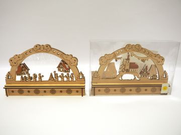 PAESAGGIO ARCO LEGNO H15X22X4CM SCONTO E.12.00/E.6.00