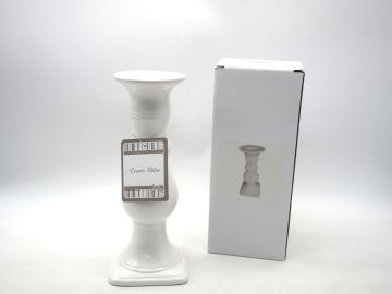 CANDELABRO BIANCO IN CERAMICA 9.5X24.5CM