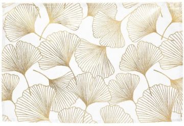 TOVAGLIETTA IN PVC GINKO 45X30CM CON DECORO COLOR ORO 