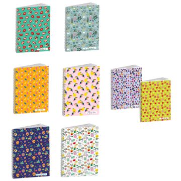 GLI IMPERDIBILI - QUADERNO SPIRALATO PATTERN 60 FOGLI A4+ RIGHE 1 Rigo ASS.