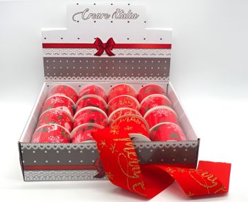ROTOLO NASTRO IN PANNO BRILLANTINATO H 6.3 X 2.7MT ROSSO ASS.