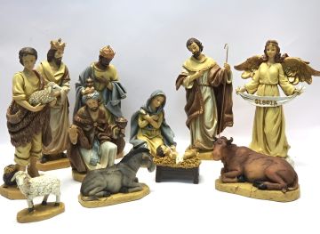 SET 11 SOGGETTI PRESEPE H 31/19CM