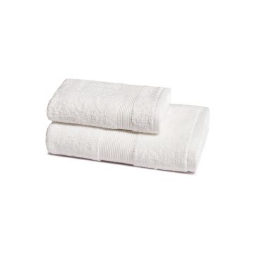 ZUCCHI - COMPLETO SPUGNA BAGNO 1+1 BIANCO 40X60/60X110CM 100% COTONE