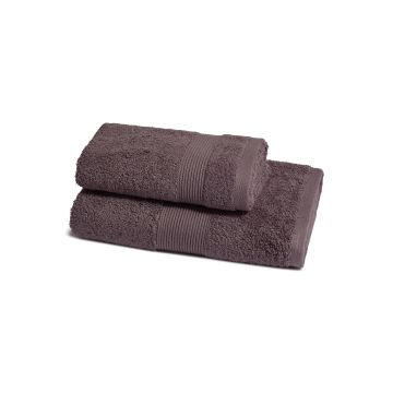 ZUCCHI - COMPLETO SPUGNA BAGNO 1+1 ANTRACITE 40X60/60X110CM 100% COTONE