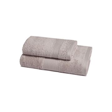 ZUCCHI - COMPLETO SPUGNA BAGNO 1+1 FUMO 40X60/60X110CM 100% COTONE