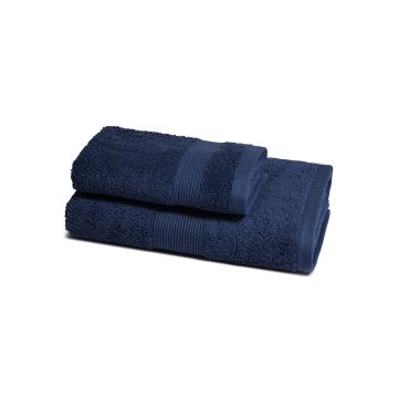 ZUCCHI - COMPLETO SPUGNA BAGNO 1+1 INDIGO 40X60/60X110CM 100% COTONE