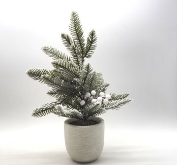 PINO INNEVATO CON VASO H. 48CM