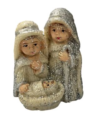 NATIVITA' MEDIA 3 SOGGETTI IN POLIRESINA 6.2X7CM