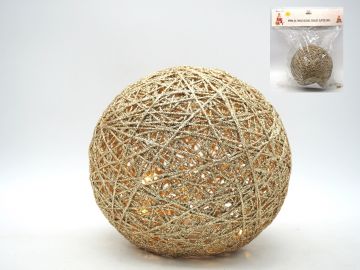 SFERA DA TAVOLO C/20 LUCI GLITTER ORO D 20CM