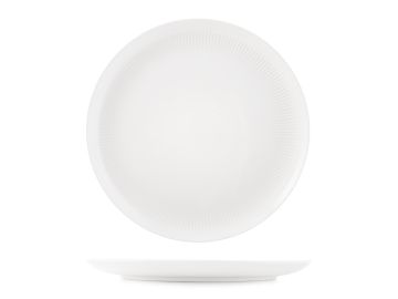 PIATTO PIANO CAPITAL IN PORCELLANA NEW BONE CHINA BIANCO DIAM. 26CM 