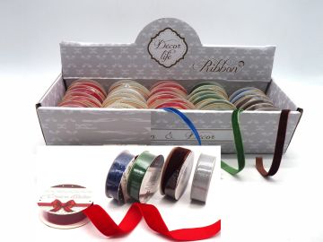 ROTOLO DI NASTRO IN VELLUTO 2X270CM ASSORTITO