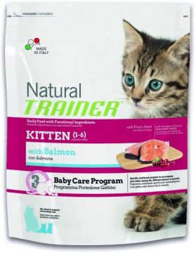 NATURAL TRAINER CAT KITTEN SALMONE KG 0.3