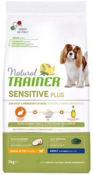 NATURAL TRAINER DOG ADULTO SMALL & TOY SENSITIVE CONIGLIO E CEREALI INTEGRALI KG 0.8