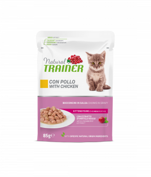 NATURAL TRAINER CAT KITTEN & YOUNG POLLO G85 WET