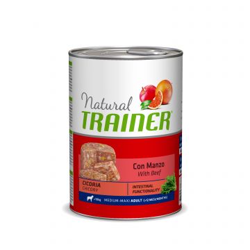 NATURAL TRAINER ADULTO MEDIUM&MAXI MANZO 0.4KG UMIDO