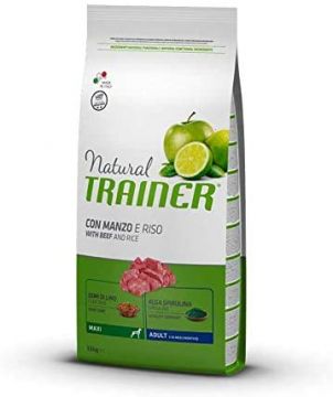 NATURAL TRANIER ADULTO MAXI MANZO & RISO 12KG