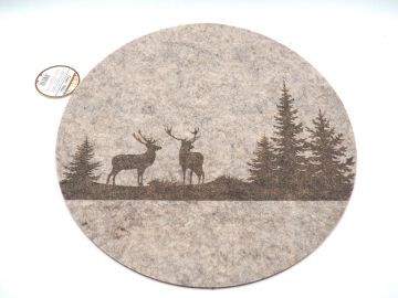 CENTROTAVOLA IN PANNO ROTONDO CON DISEGNO D. 38CM