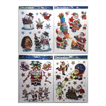 BLISTER VETROFANIE NATALIZIE DECORI ASSORTITI