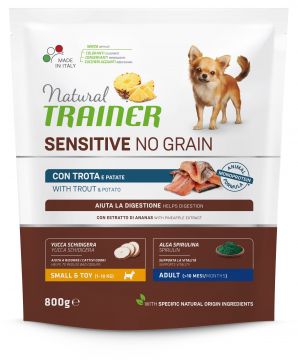 NATURAL TRAINER DOG ADULTO NO GRAIN TROTA 800GR