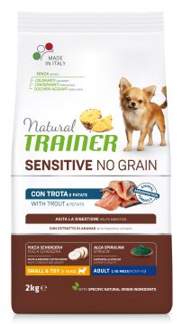 NATURAL TRAINER DOG ADULTO NO GRAIN TROTA 2KG