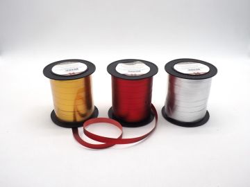ROTOLO DI NASTRO METALLIZATO ORO/ROSSO/ARGENTO 1CMX70MT ASSORTITO
