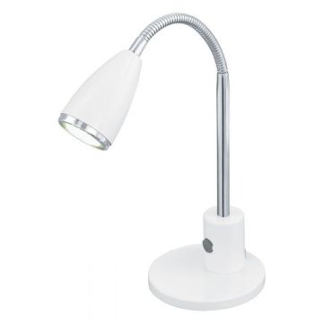 LAMPADA DA TAVOLO FOX BIANCO/CROMATO 32CM - 1X3000K 1X240lm 1X3W GU10