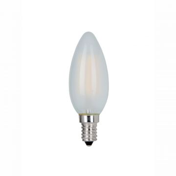 LAMPADINA OLIVA C37 VETRO FROST 4W 450LM 2700K