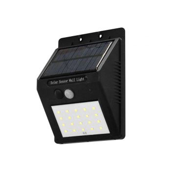 LED SOLARE DA PARETE CON SENSORE CREPUSCOLARE + MOVIMENTO 