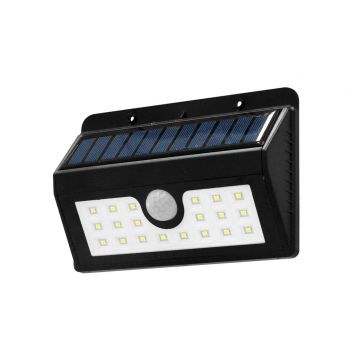 LED SOLARE DA PARETE CON SENSORE CREPUSCOLARE + MOVIMENTO