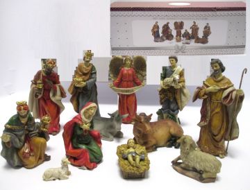 SET 12PZ SOGGETTI PRESEPE H21/13CM
