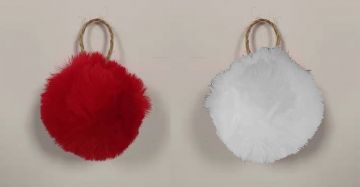PENDENTE NATALIZIO CON PALLA DI PELO DIAM. 12 ASSORTITO