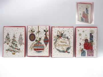 BIGLIETTO NATALIZIO CON BUSTA 12X17CM ASSORTITO