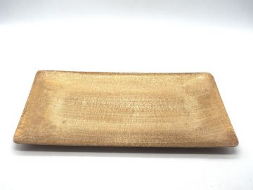 VASSOIO IN MDF ORO 35.4X19,2CM H. 2CM