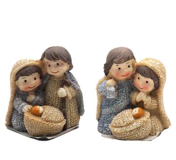 NATIVITÀ PEZZO UNICO 6X3.4 H. 5.7CM ASSORTITO