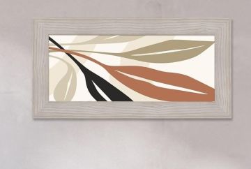 QUADRO TROPICAL ART CON CORNICE BOSTON BEIGE 57X28 CM 