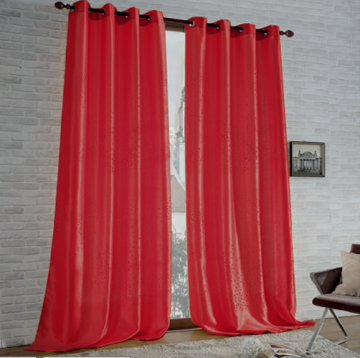 TENDA DIAMANTE CON OCCHIELLI IN POLIESTERE 140X280CM BORDEAUX