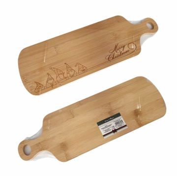 TAGLIERE IN BAMBU' CON DISEGNO NATALIZIO 39X13CM