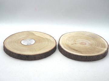 VASSOIO IN LEGNO ROTONDO D. 20CM H. 2.5CM