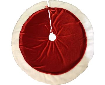 COPRIALBERO ROSSO CON BORDATURA IN ECOPELLICCIA D. 120CM