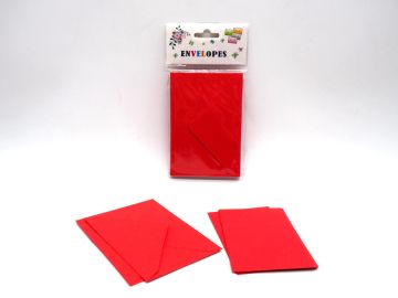 SET 10 BUSTE PICCOLE CON BIGLIETTINO ROSSO 11X7.5CM 110GR