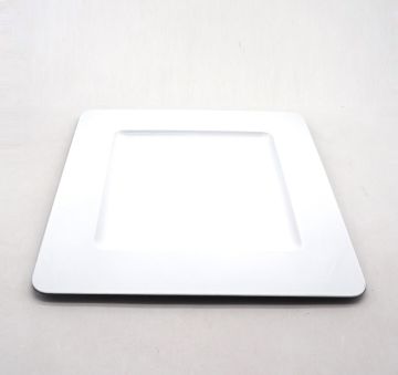 PIATTO QUADRATO BIANCO 33X33CM IN PLASTICA