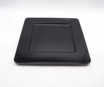 PIATTO QUADRATO NERO 33X33CM IN PLASTICA