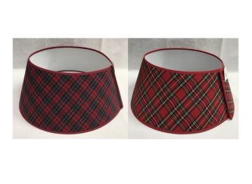COPRIALBERO IN PANNO RIGIDO DISEGNO TARTAN D 36/50CM H 20CM ASSORTITO