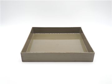 VASSOIO QUADRATO IN PLASTICA CM 25X25 H.4 VERDE KAKI